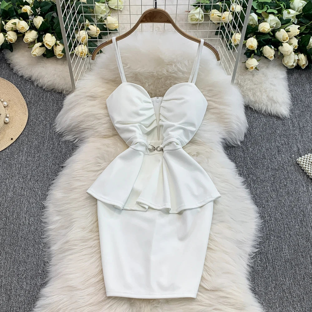 slim fit dress slacks Michelle Puff Sleeve Peplum Maxi Dress main image 0