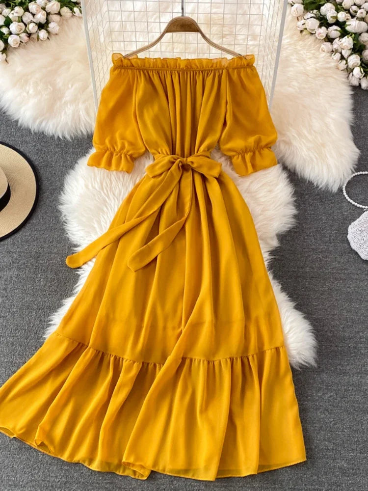 mustard off the shoulder dress Custom Mustard Velvet Off Shoulder Bodycon Maxi Dress - Formal Evening Gown