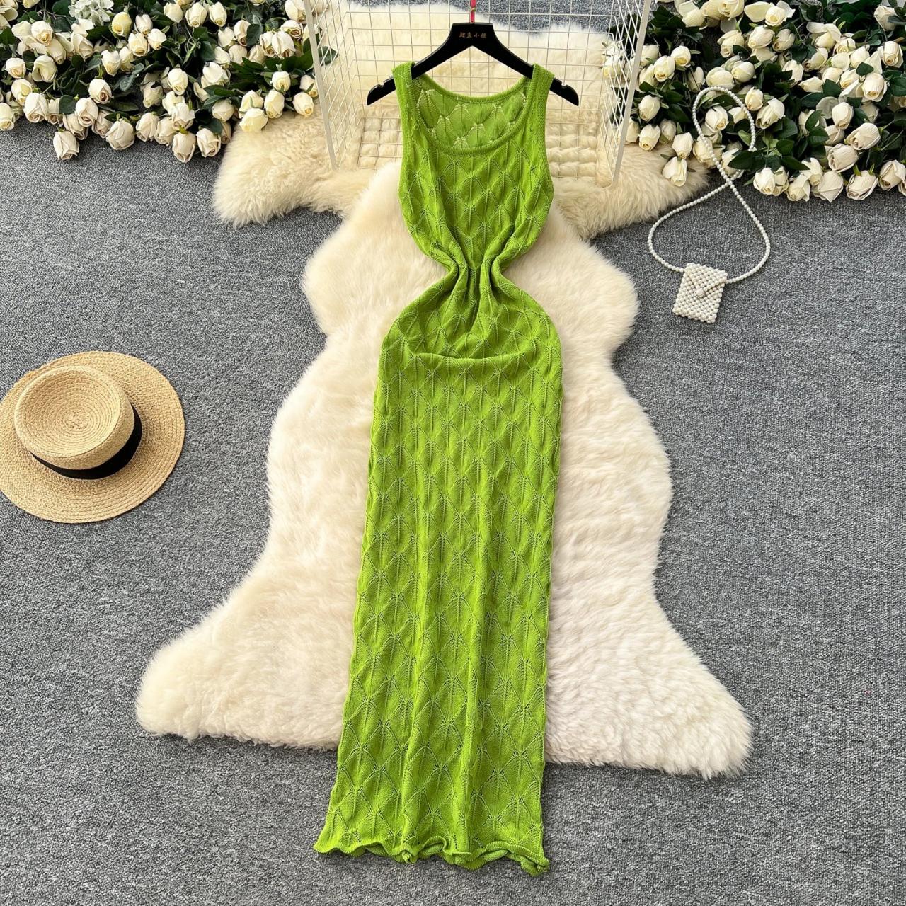 chinese dress ladies IT FACTOR MESH MAXI DRESS IN GREEN – AKIRA main image 1