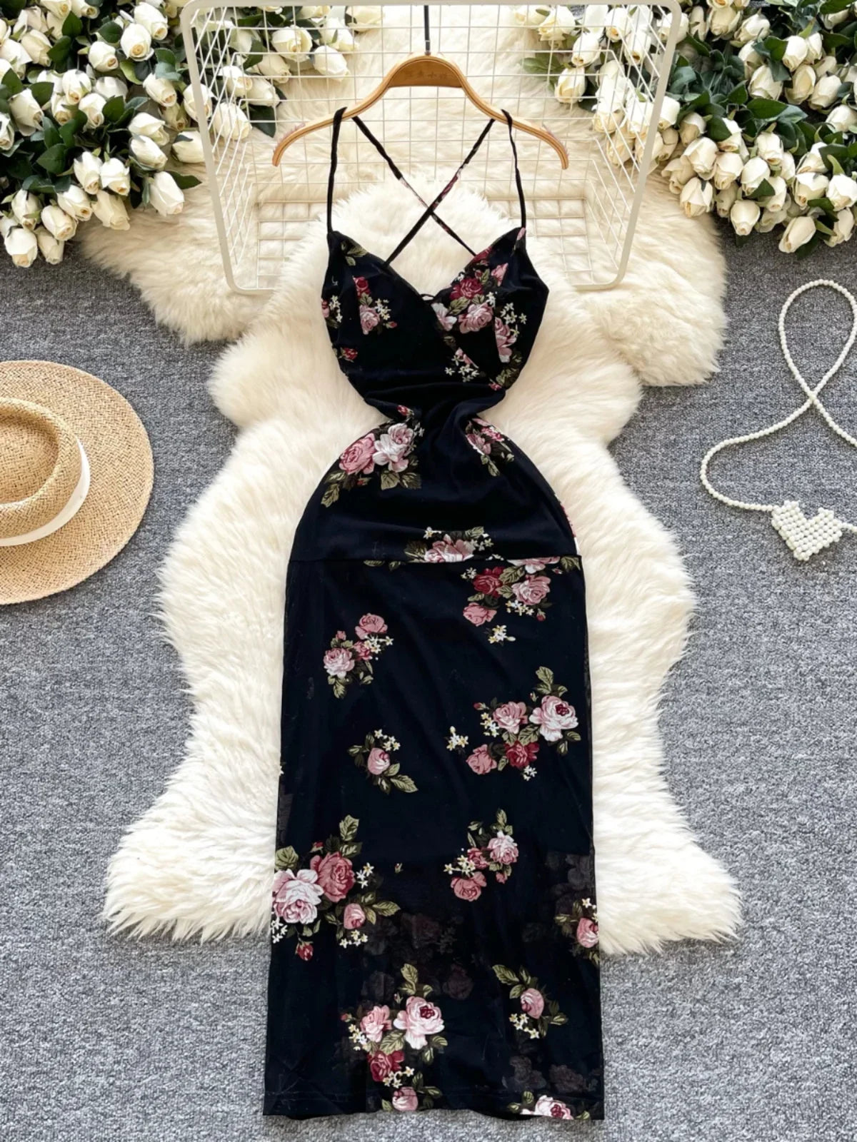 velvet bodycon dress midi Luxe Velvet Wrap Front Midi Dress