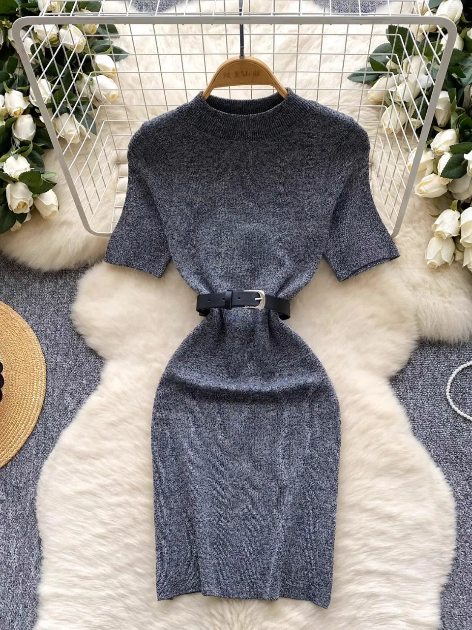 luxury knit dresses ROSE GOLD SPARKLY KNIT MAXI DRESS | CULT MIA main image 0