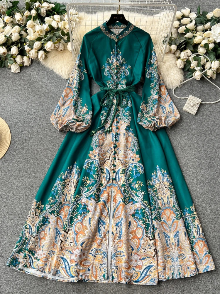 emerald green floral maxi dress Mens Prom Tuxedo Paisley Suit - Wedding Floral Suit- Hunter main image 1