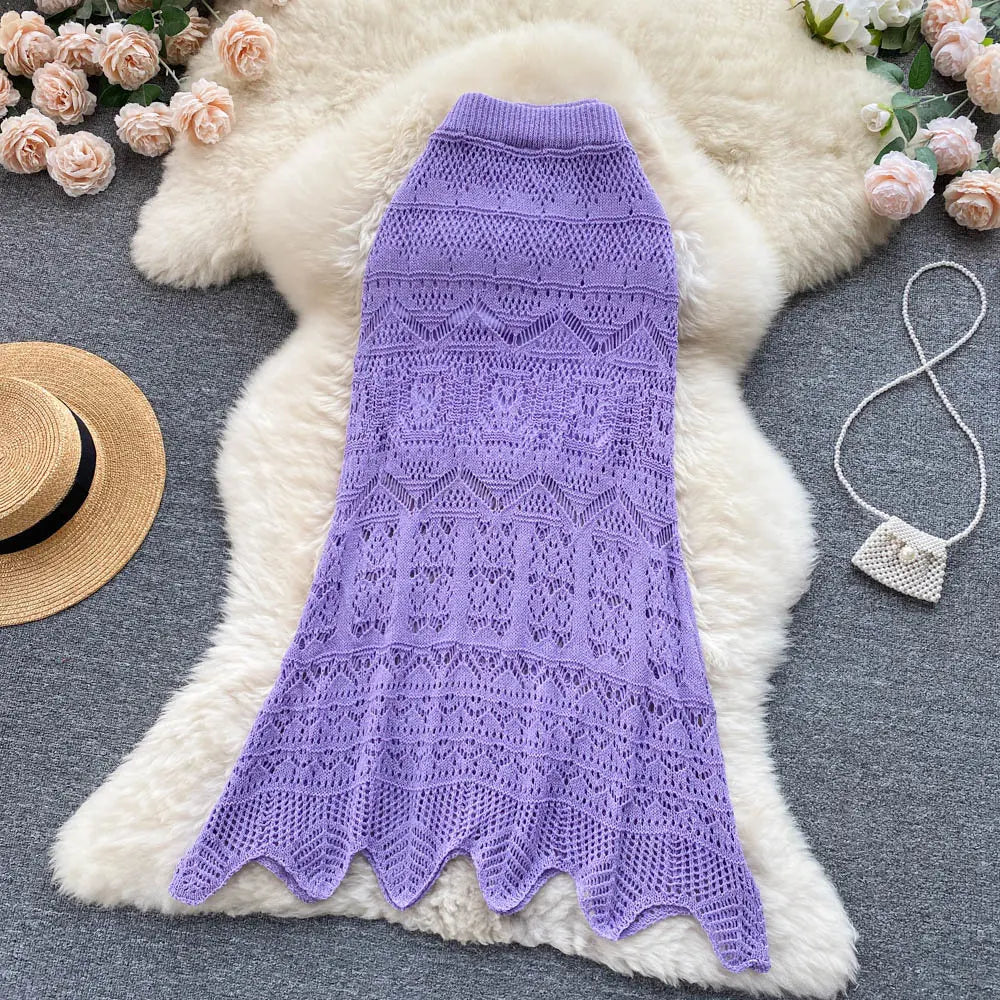 white christmas dresses Navy Crochet Maxi Dress With Frayed Hem| Maxi Dresses – Saved by the Dress main image 0