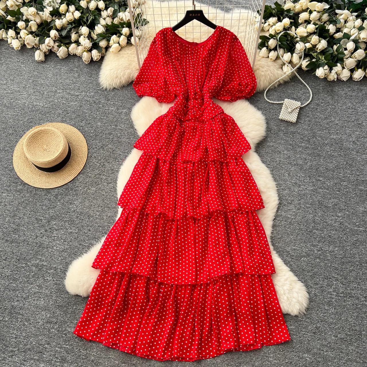 polka dot dress red belt Black And Red And Polka Dot Heart Print Silk Twill Collared Mini Dress With  Belt and Flower