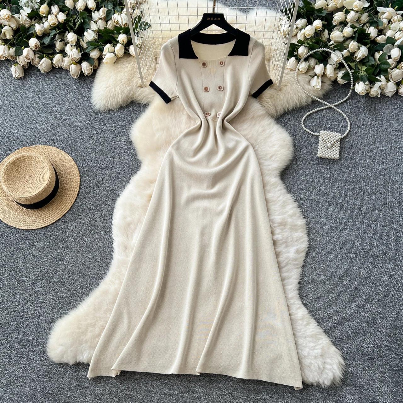beige knit maxi dress Pink Beaded Off-the-Shoulder Satin Trumpet Gown main image 0