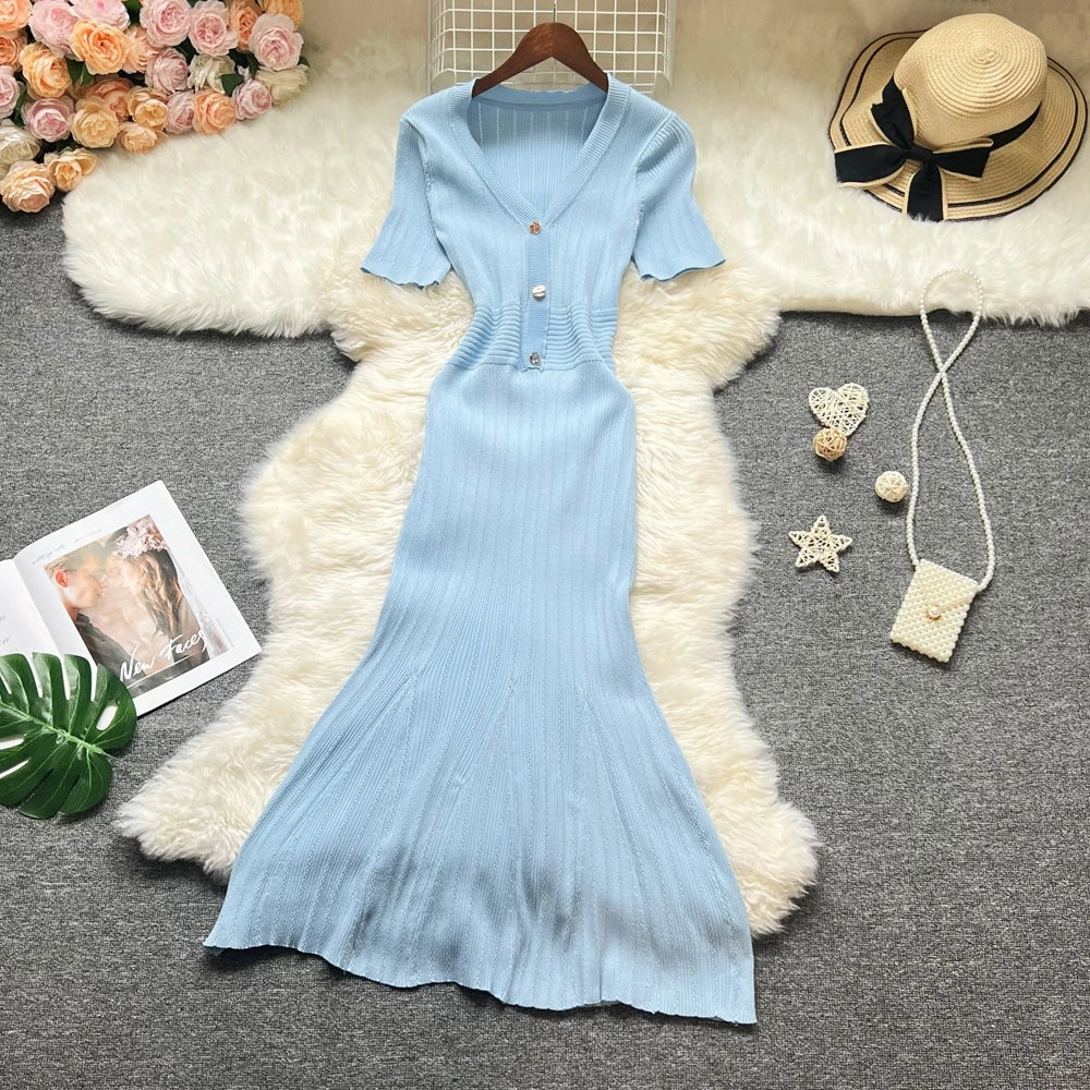 light blue knit dress Where You Are Sweater Dress, Small - The Mint Julep Boutique Sky Blue Bridesmaid Dress Luxe