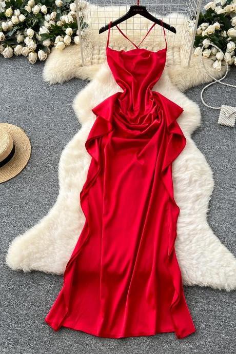 strapless open back dress Red Sparkly Bodycon Dress Disc Sequin Christmas Party Outfit –  Styledup.co.uk main image 1
